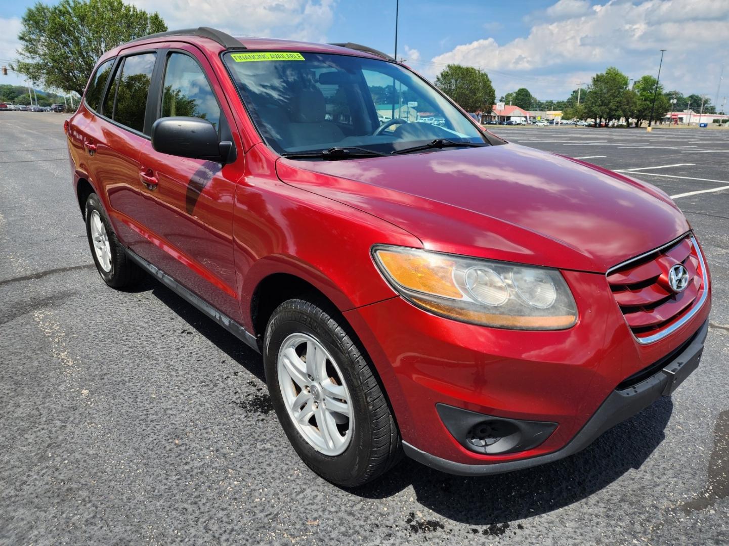 2010 RED /BEIGE Hyundai Santa Fe GLS 2.4 FWD (5NMSG3AB3AH) with an 2.4L L4 DOHC 16V engine, 6-Speed Automatic transmission, located at 1221 Madison St., Shelbyville, TN, 37160, (931) 680-9439, 0.000000, 0.000000 - Photo#1