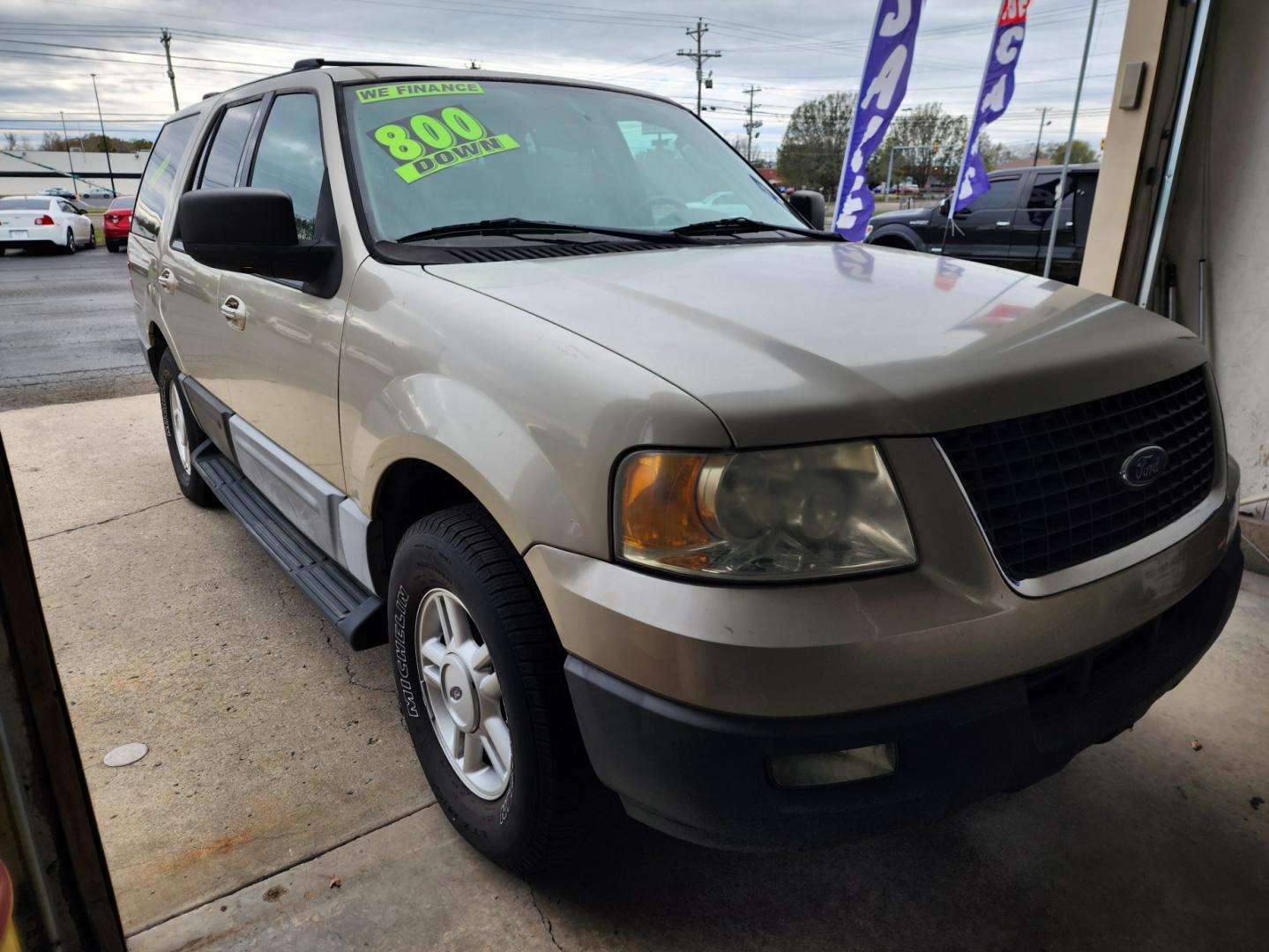 2004 Tan /BEIGE Ford Expedition XLT 5.4L 2WD (1FMPU15L74L) with an 5.4L V8 SOHC 16V engine, 4-Speed Automatic Overdrive transmission, located at 1221 Madison St., Shelbyville, TN, 37160, (931) 680-9439, 0.000000, 0.000000 - Photo#1