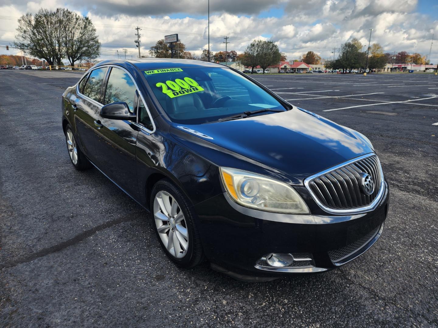 2014 BLACK /Gray Buick Verano Convenience (1G4PR5SK0E4) with an 2.4L L4 DOHC 16V FFV engine, 6-Speed Automatic transmission, located at 1221 Madison St., Shelbyville, TN, 37160, (931) 680-9439, 0.000000, 0.000000 - Photo#1