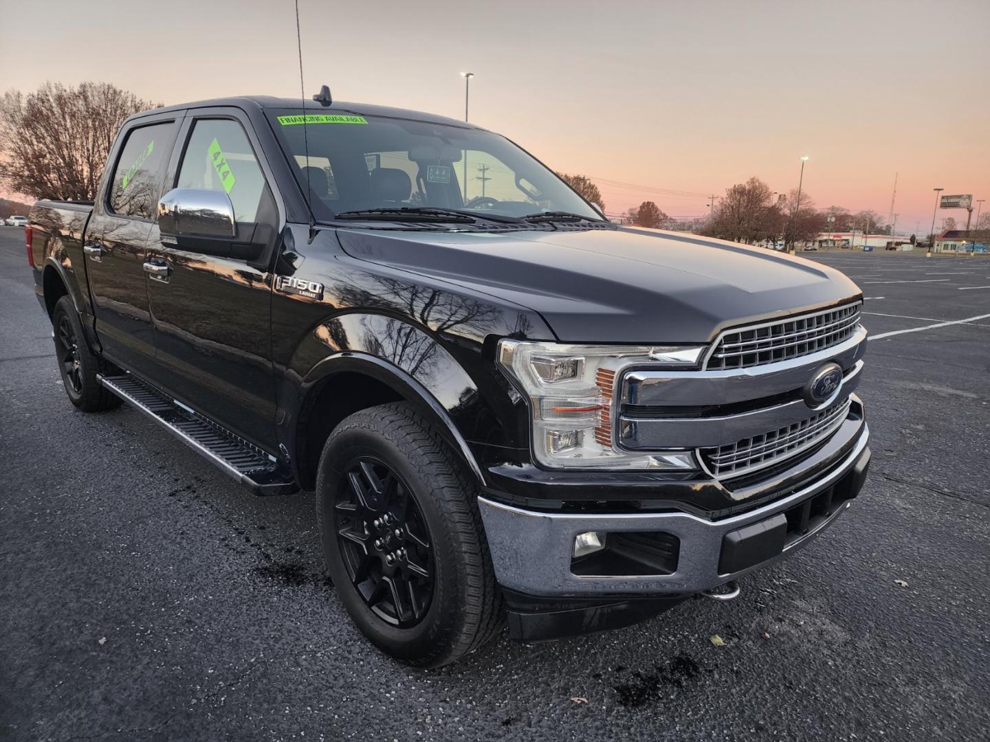 2018 BLACK /Black Ford F-150 Lariat SuperCrew 5.5-ft. Bed 4WD (1FTEW1EG5JK) with an 3.5L V6 TURBO engine, 6A transmission, located at 1221 Madison St., Shelbyville, TN, 37160, (931) 680-9439, 0.000000, 0.000000 - Photo#1