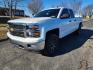 2014 WHITE /Black Chevrolet Silverado 1500 1LT Double Cab 4WD (1GCVKREC6EZ) with an 5.3L V8 OHV 16V engine, 6-Speed Automatic transmission, located at 1221 Madison St., Shelbyville, TN, 37160, (931) 680-9439, 0.000000, 0.000000 - Photo#0